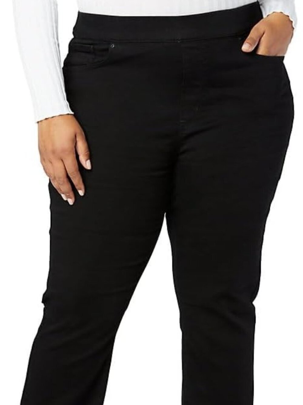 Levi Strauss Signature Gold Totally Shaping Noir Pull- On Bootcut Jeans Sz 6